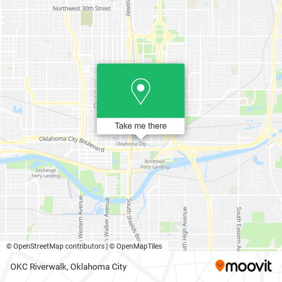 OKC Riverwalk map