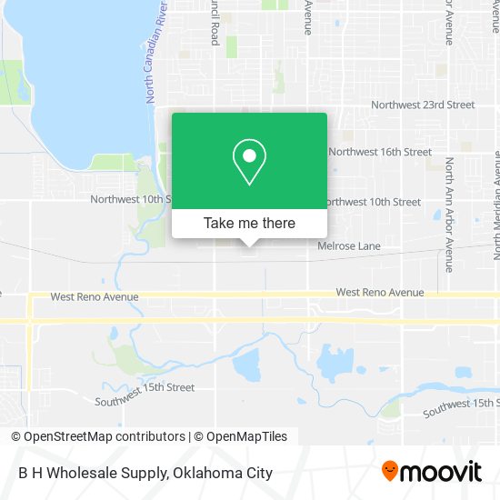 B H Wholesale Supply map