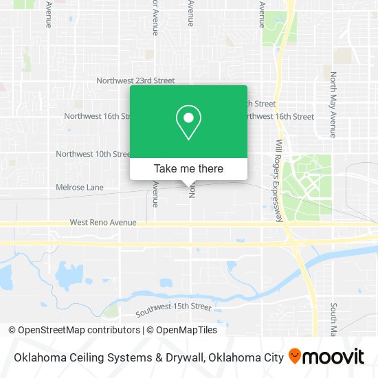 Mapa de Oklahoma Ceiling Systems & Drywall