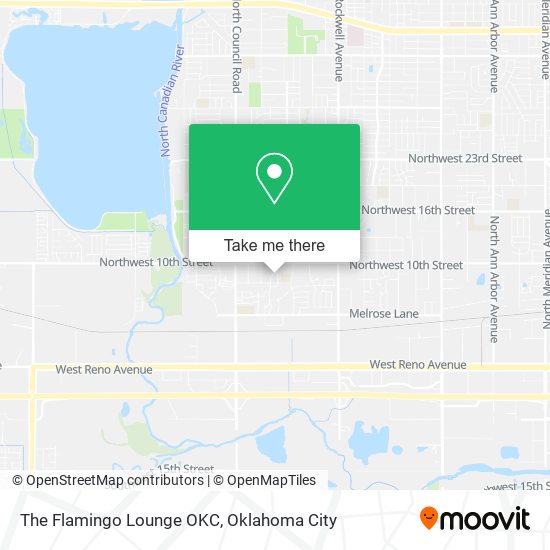 The Flamingo Lounge OKC map