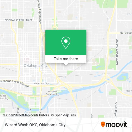 Mapa de Wizard Wash OKC