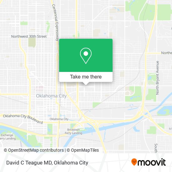 David C Teague MD map