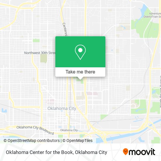 Oklahoma Center for the Book map