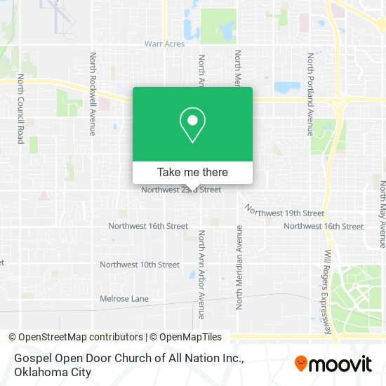 Mapa de Gospel Open Door Church of All Nation Inc.