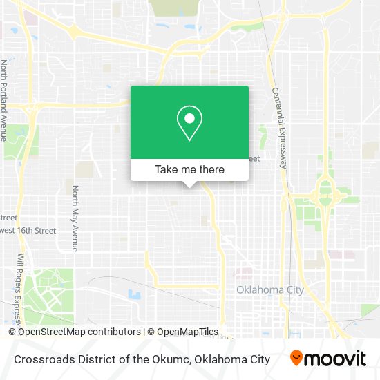 Mapa de Crossroads District of the Okumc