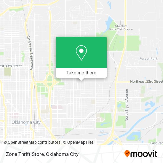 Zone Thrift Store map