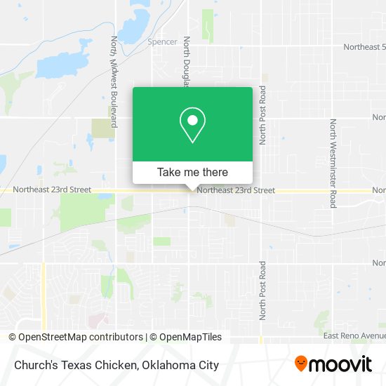 Church's Texas Chicken map