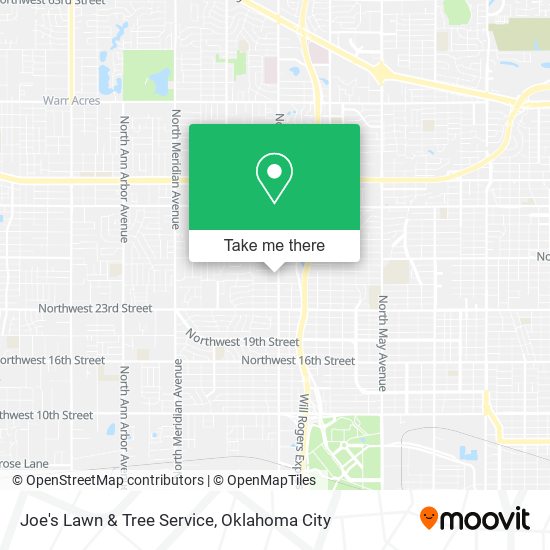 Mapa de Joe's Lawn & Tree Service