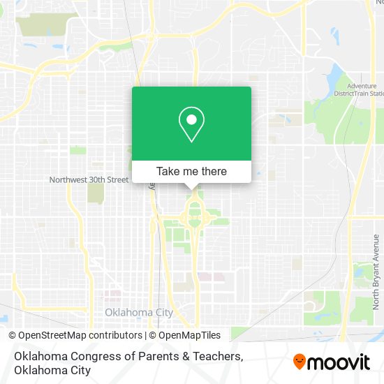 Oklahoma Congress of Parents & Teachers map