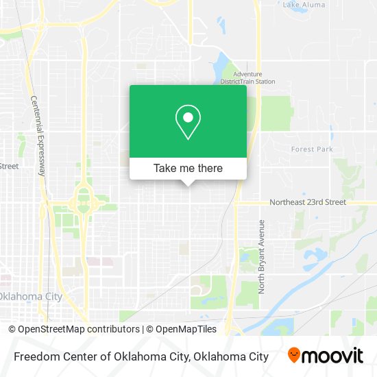 Freedom Center of Oklahoma City map