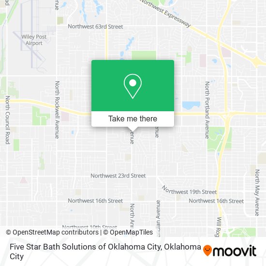 Five Star Bath Solutions of Oklahoma City map