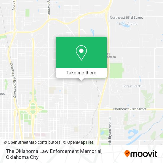 The Oklahoma Law Enforcement Memorial map