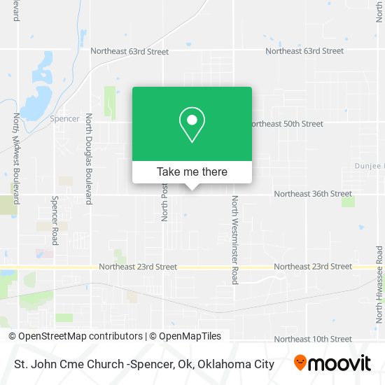 St. John Cme Church -Spencer, Ok map