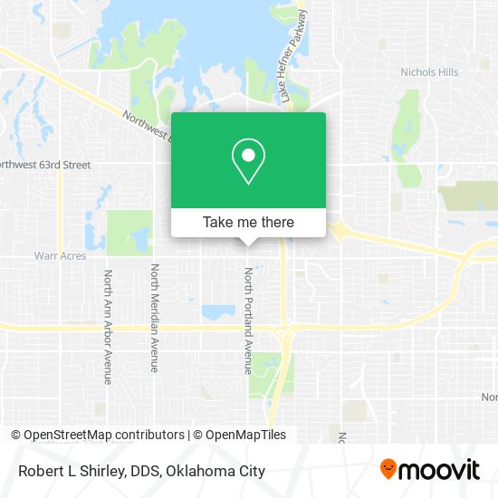 Robert L Shirley, DDS map