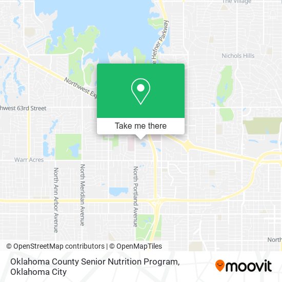 Oklahoma County Senior Nutrition Program map