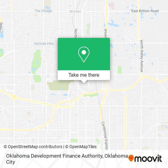 Mapa de Oklahoma Development Finance Authority