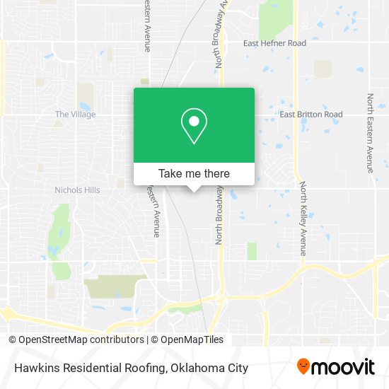 Hawkins Residential Roofing map
