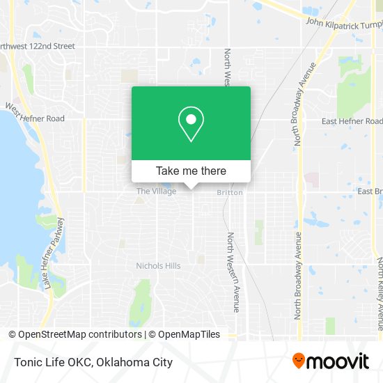 Tonic Life OKC map