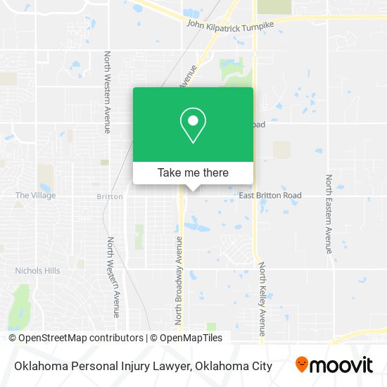 Oklahoma Personal Injury Lawyer map