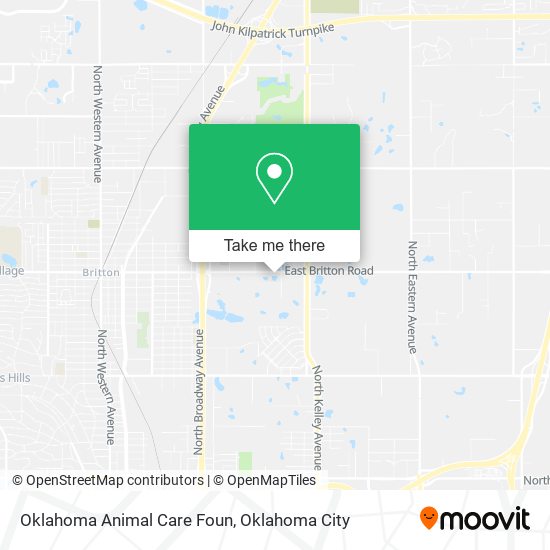 Mapa de Oklahoma Animal Care Foun