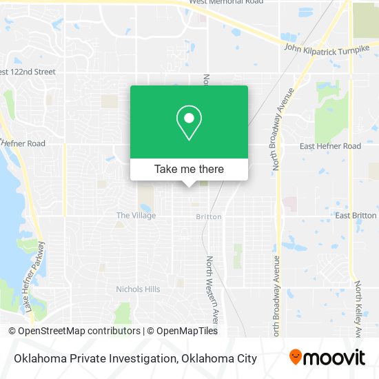Mapa de Oklahoma Private Investigation