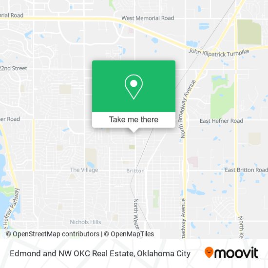 Edmond and NW OKC Real Estate map