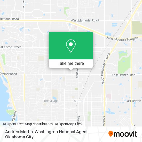 Mapa de Andrea Martin, Washington National Agent