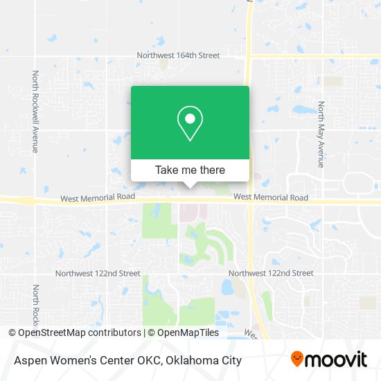 Aspen Women's Center OKC map