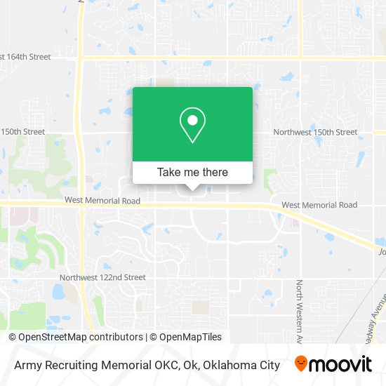 Army Recruiting Memorial OKC, Ok map