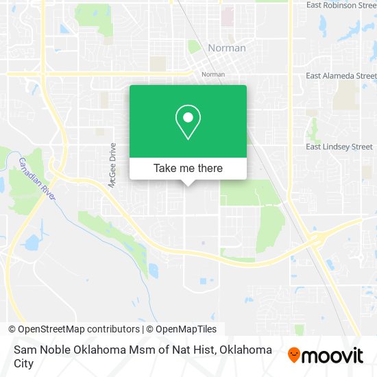 Mapa de Sam Noble Oklahoma Msm of Nat Hist