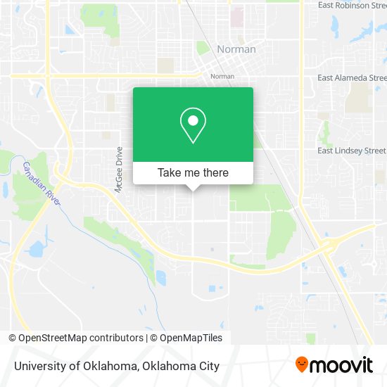 University of Oklahoma map