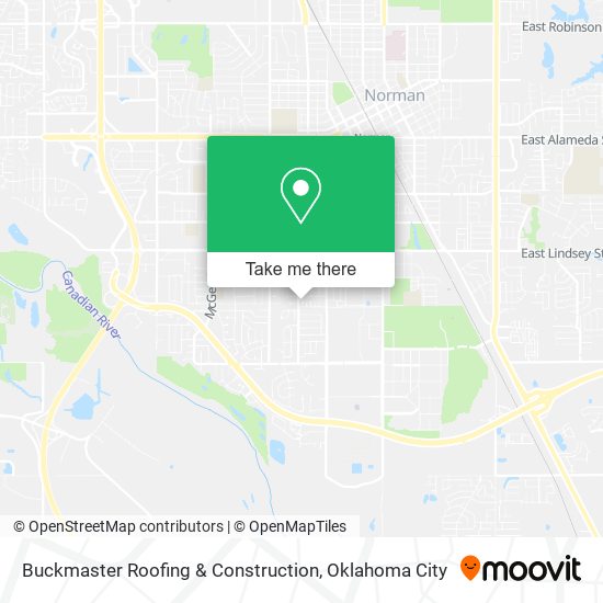 Buckmaster Roofing & Construction map