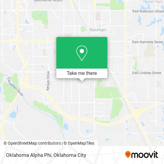 Oklahoma Alpha Phi map