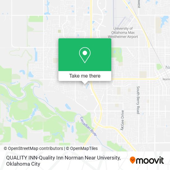 QUALITY INN-Quality Inn Norman Near University map