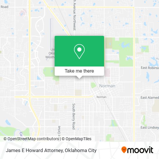 James E Howard Attorney map