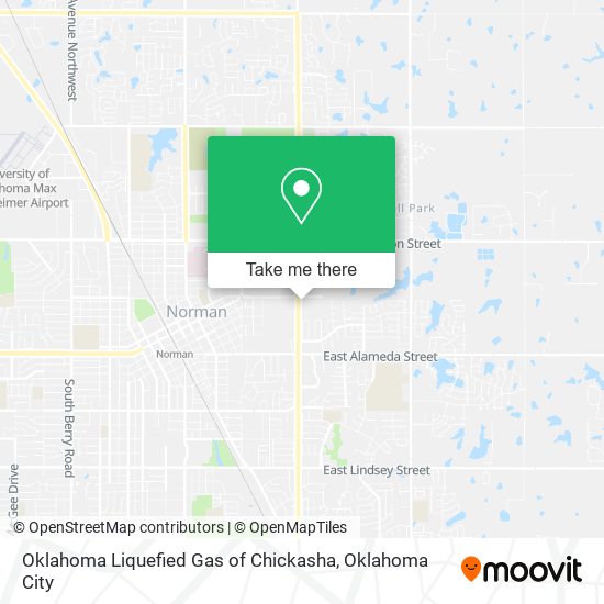 Mapa de Oklahoma Liquefied Gas of Chickasha