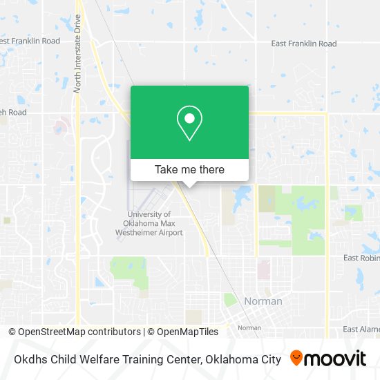 Okdhs Child Welfare Training Center map