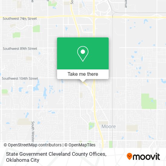 State Government Cleveland County Offices map