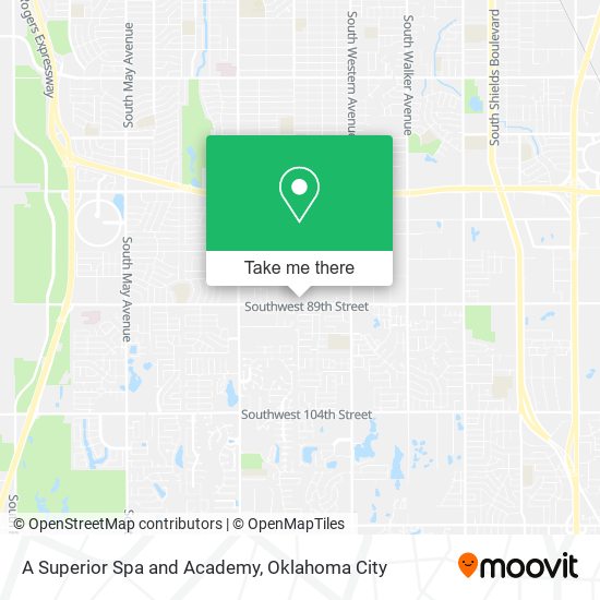 A Superior Spa and Academy map