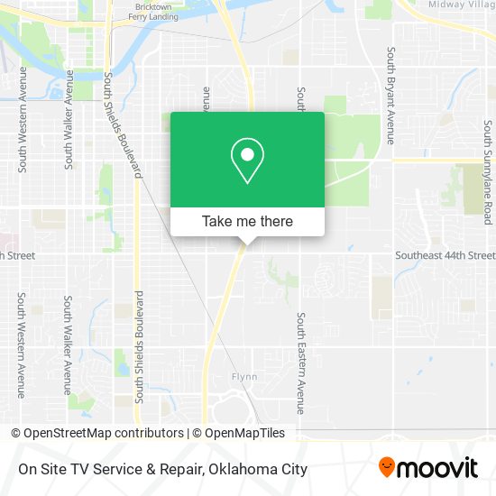 On Site TV Service & Repair map