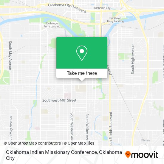 Oklahoma Indian Missionary Conference map