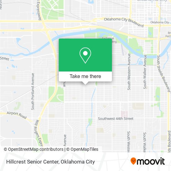 Hillcrest Senior Center map