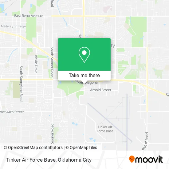 Tinker Air Force Base map