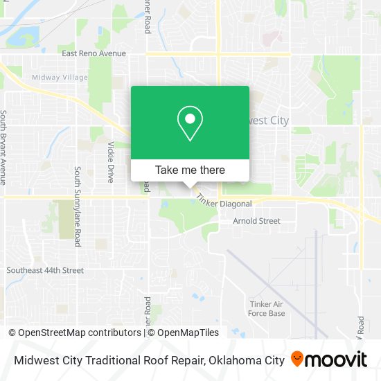 Mapa de Midwest City Traditional Roof Repair