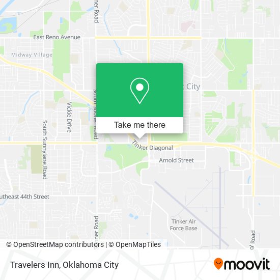 Travelers Inn map