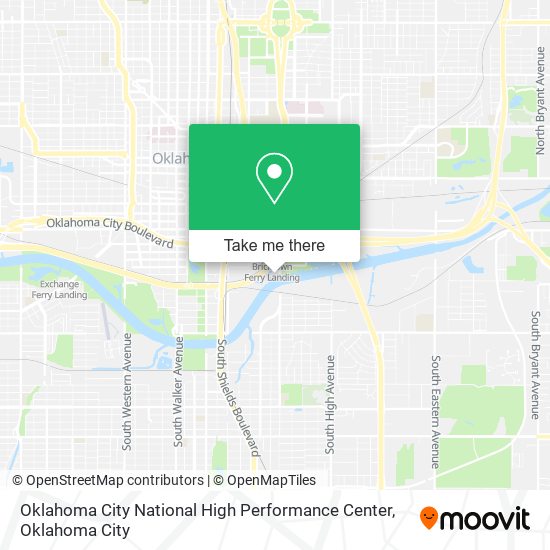 Oklahoma City National High Performance Center map