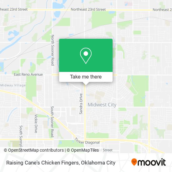 Mapa de Raising Cane's Chicken Fingers