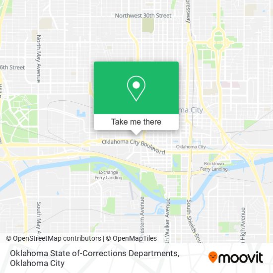 Oklahoma State of-Corrections Departments map