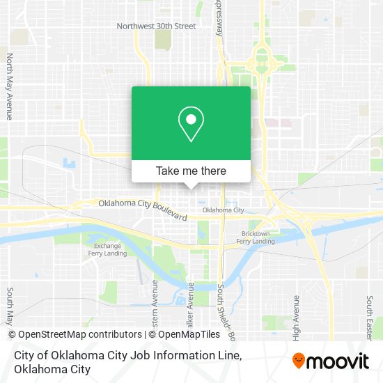 City of Oklahoma City Job Information Line map