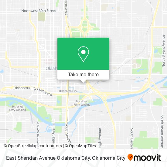 East Sheridan Avenue Oklahoma City map